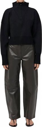 St.Agni Milano Knit Zip Jumper In Black