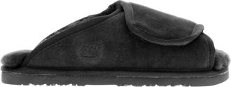 Lamofootwear Womens Open Toe Wrap Slipper In Black