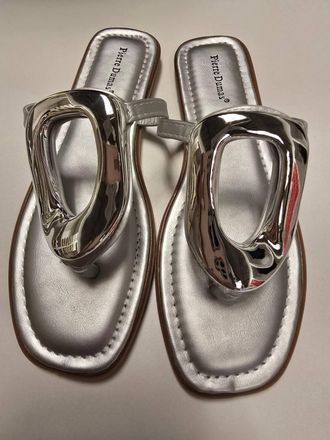 Pierre Dumas Womens Express Sandals In Silver