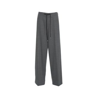 Jucca Broeken, Dames, Grijs, M, Hoge Taille Wijde Pijp Broek Grigio