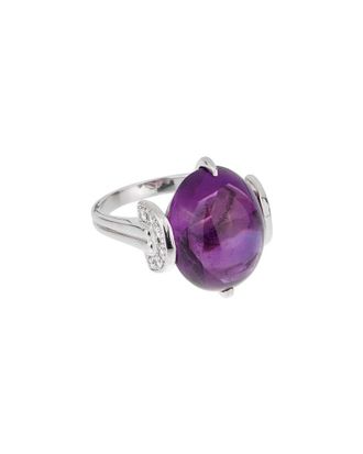 Dior Platinum 6.18 ct. tw. Diamond & Amethyst Ring (Authentic Pre-Loved)