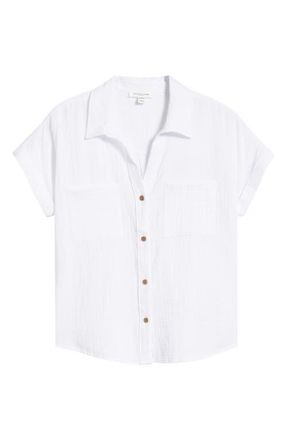 Beach Lunch Lounge Chicago Gauze Shirt in White at Nordstrom, Size X-Small