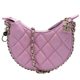 Chanel Pre-owned Pochette Schoudertas - Dames - Pre-owned - Roze - Maat: ONE Size Leer