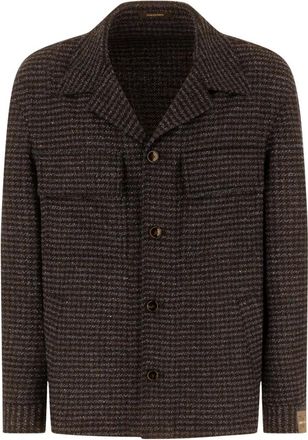 Gabriele Pasini Giacca in misto lana ricamata - - Jackets - Uomo - Marrone - M