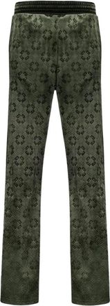Givenchy Monogram 72 Velours Joggingbroek - Heren - Sweatpants - Groen - L - Polyester - Broeken