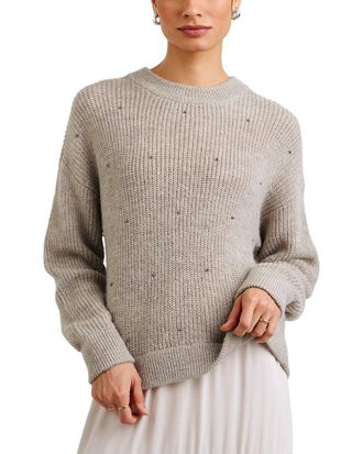 Bella Dahl Beaded Crew Neck Sweater