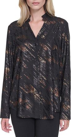 Halston Heritage Printed V-Neck Top