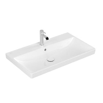 Villeroy & Boch Avento meubelwastafel - 80x47cm - 1 kraangat met overloop wit