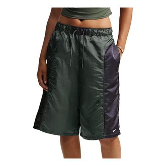 Nike (WMNS) Nike Sportswear Loose Mid-Rise Woven Shorts Camo Green Gridiron White IV5021-303