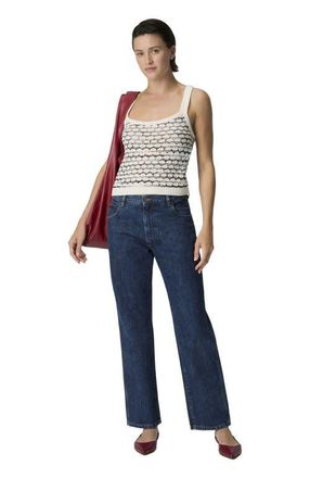 Missoni Cashmere And Viscose Tank Top With Contrast Trim in Green& Brown at Nordstrom, Size 42 It