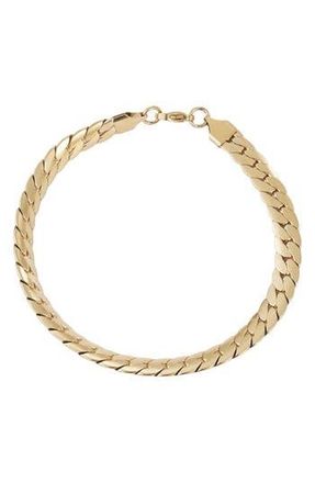 Adornia Mens 18K Gold Plated Stainless Steel Curb Chain Bracelet at Nordstrom Rack
