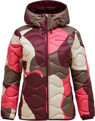 Peak Performance Aop Helium Down Hood Daunenjacke f&uuml;r Damen | rot