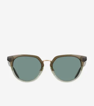 Cole Haan Mens Modern Elevated Round Sunglasses - Green