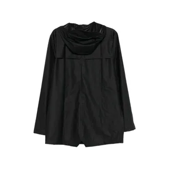 Rains Hooded Polyester Raincoat - Black