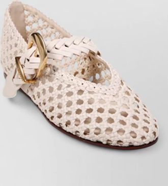 Zimmermann alchemy leather loafers braided flat pointed