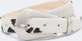 D&eacute;hanche D&eacute;hanche Colette printed calf hair belt
