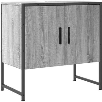 vidaXL Armario Lavabo Ba&ntilde;o Madera Ingenier&iacute;a Gris Sonoma 60x33x60 Cm Vidaxl