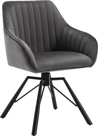 Woltu Suite 1 Una Silla Acolchada Moderna Para Patas De Metal En La Cocina O Sala De Estar. Asiento De Terciopelo Gris Oscuro - Woltu