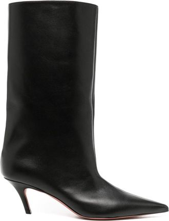 Amina Muaddi Stivali Fiona 60mm - Nero