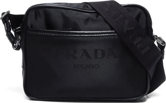 Prada Borsa a spalla con logo jacquard anni 2010 - Nero