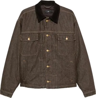 7 For All Mankind Corduroy-collar Denim Jacket