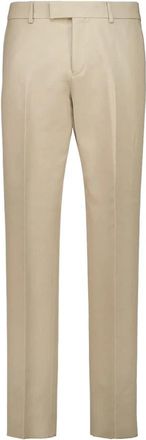 Ferragamo Katoen-kasjmier chino - Heren - Nette broeken - Beige - M - Katoen - Broeken