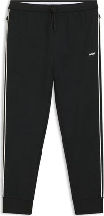 BOSS Triangle-jacquard track pants with rubberized logo