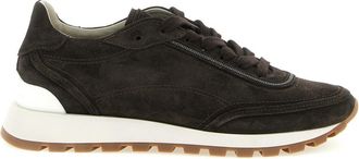 Brunello Cucinelli Brown Monile Suede Sneakers