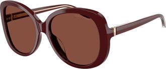 Giorgio Armani AR8229U 5955C5 Womens Sunglasses Burgundy Size 55