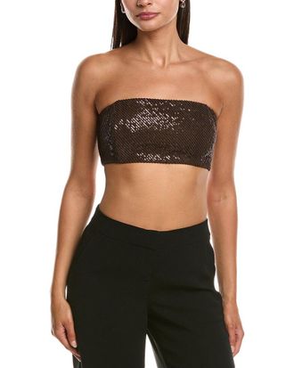 Brunello Cucinelli Sequined Silk Bandeau Top