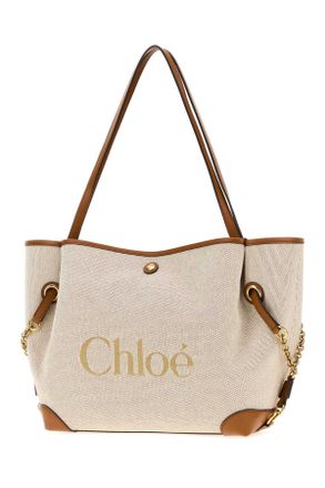 Chlo&eacute; Womens Sand Canvas Chlo&atilde;&copy; Clover Shopping Bag Claybrown Borse A Tracolla