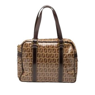 Fendi Pre-owned Canvas Handbag - Dames - Vintage Handtas - Bruin - ONE Size - Leer - Vintage