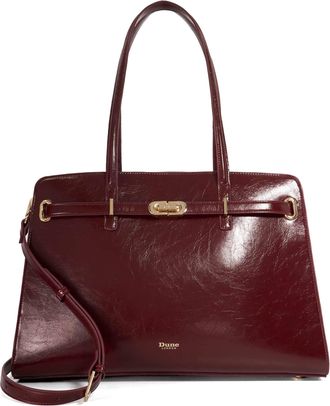 Dune London DEFINE Long Handle Leather Shoulder Bag One Size Tote Bag