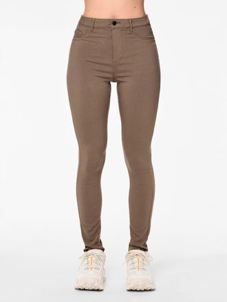 Pieces Jeggings PIECES PCHIGHSKIN WEAR JEGGINGS, Damen, Gr. XL (42), N-Gr, morel, Web, Obermaterial: 77% Viskose, 20% Nylon, 3% Elasthan, unifarben, slim fit