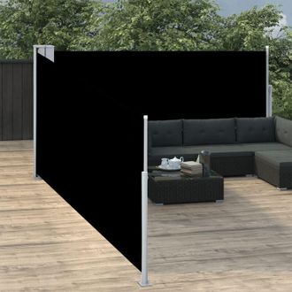 vidaXL Toldo Lateral Retr&aacute;ctil Negro 100x1000 Cm Vidaxl