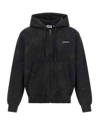 Carhartt Work in Progress Black Hooded Painter Cotton Hoodie