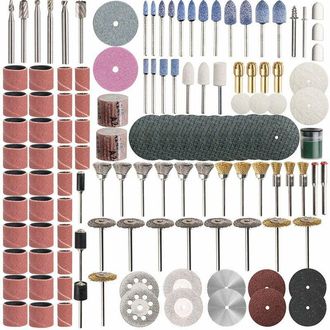 None ZFE Set da 217 accessori per Dremel,accessori multifunzione adatti per il modellismo, attacco da 3 mm
