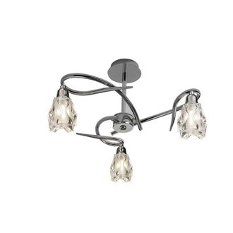 Netlighting Amel Ceiling E14 3 Light Polished Chrome in Grey