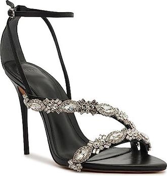 Alexandre Birman Aurora Crystal Sandal 100 Womens Sandals Black : 9 M, Leather