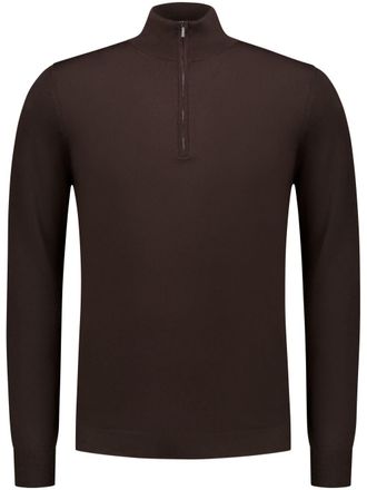 Zanone half-zip sweater - men - Fabric - 50 - Brown