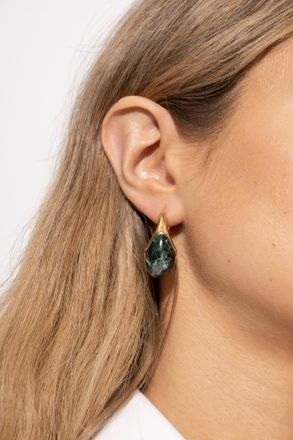 Bottega Veneta Teardrop-shaped Earrings, Womens, Gold