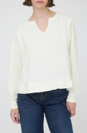 Blu Pepper Split Neck Long Sleeve Shirt in Ivory at Nordstrom Rack, Size Medium