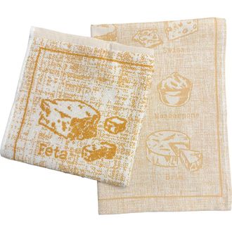 Anaya with Love Cheese Course Kitchen Towels - Set of 2 in Golden Yellow at Nordstrom