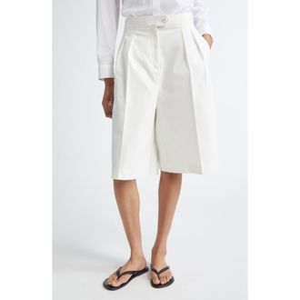 Nellie Partow Waylon Bermuda Shorts in White at Nordstrom Rack, Size 10