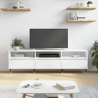 Berkfield Home TV Cabinet White 150x30x44.5 cm Engineered Wood