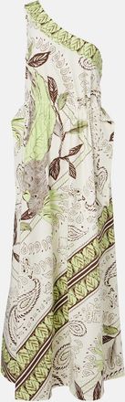 Tory Burch Abito lungo in misto cotone con stampa
