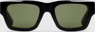 Gucci Rectangular Frame Sunglasses, Black