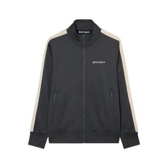 Palm Angels Zip-throughs, male, Gray, Size: XL Zip-through Sweatshirt