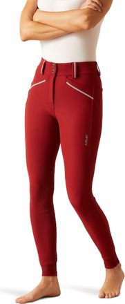 Ariat Womens Tri Factor Grace Knee Patch Riding Breech in Sun-Dried Tomato, Size 26, by Ariat