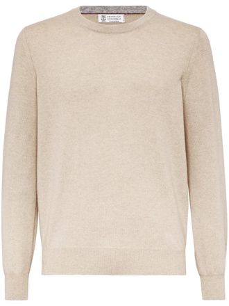 Brunello Cucinelli Maglia Girocollo In Cashmere-Uomo